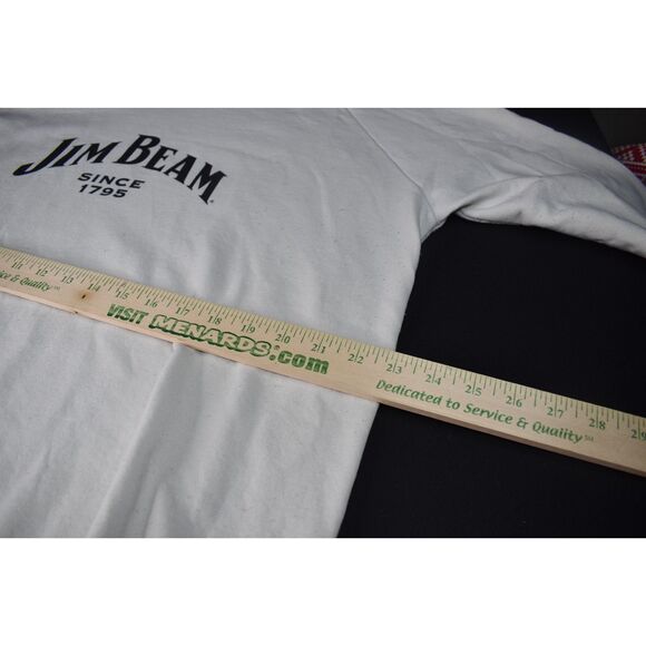 Jim Beam Independent Hoodie Cream White Lightweight V Neck Distillery 2XL - Picture 5 of 6